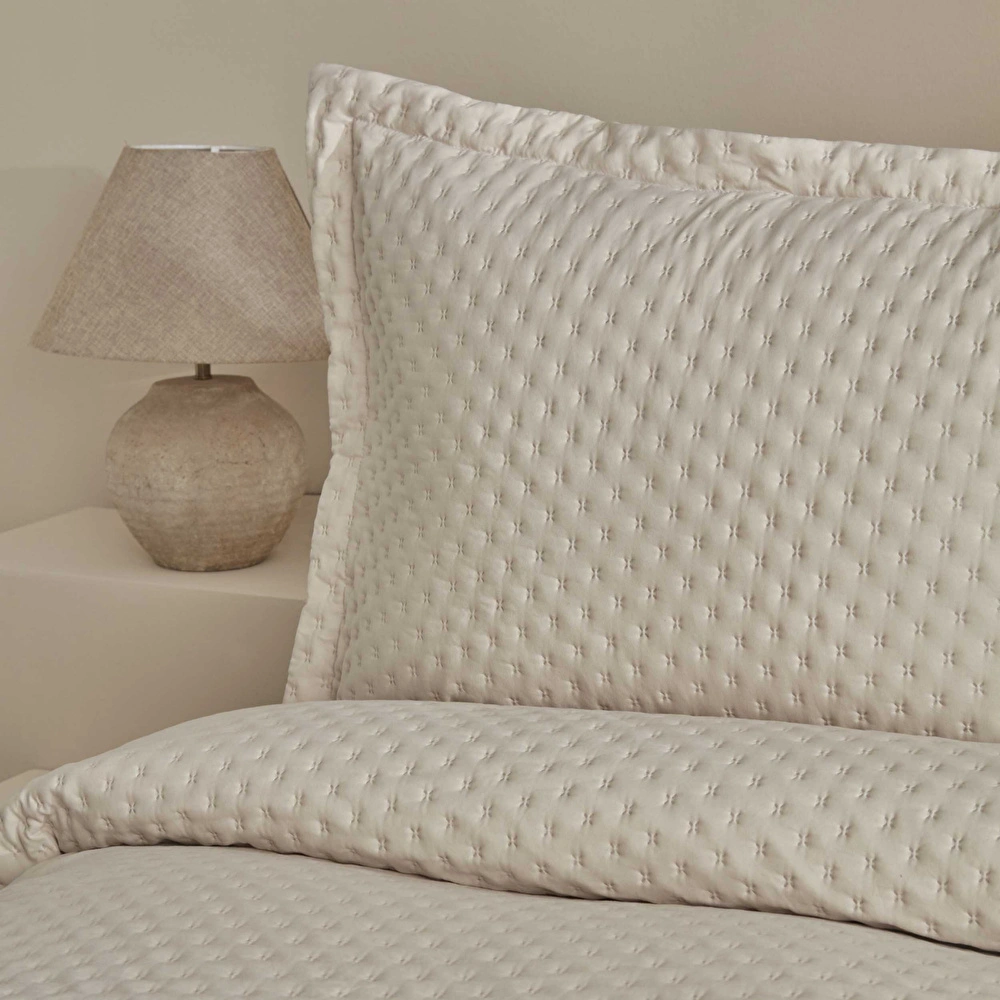Karaca Home Breeze Soft Tek Kişilik Yatak Örtüsü Takımı Ekru görseli 4