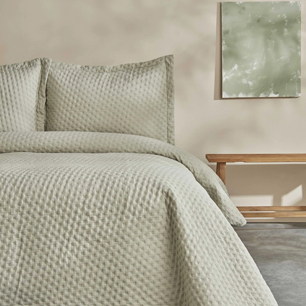 Karaca Home Breeze Soft Tek Kişilik Yatak Örtüsü Takımı Adaçayı görseli 3