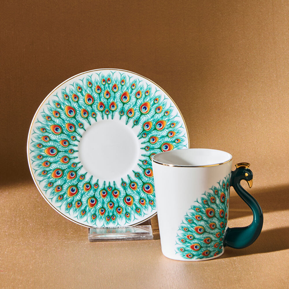 Karaca Peacock 2 Kişilik Kahve Fincanı 90 ml thumbnail 5