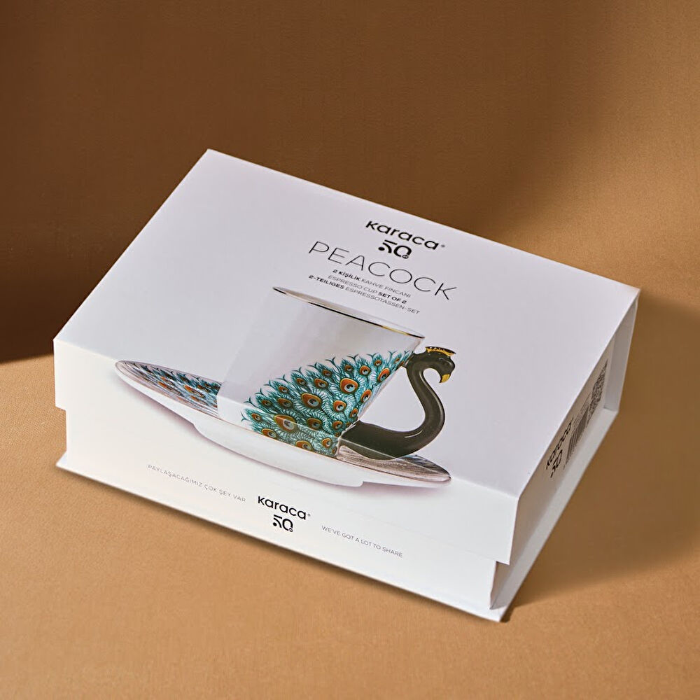 Karaca Peacock 2 Kişilik Kahve Fincanı 90 ml thumbnail 8