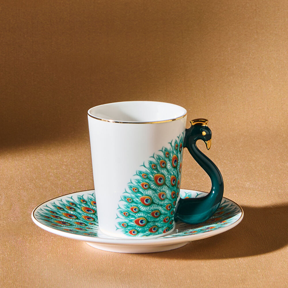 Karaca Peacock 2 Kişilik Kahve Fincanı 90 ml thumbnail 6