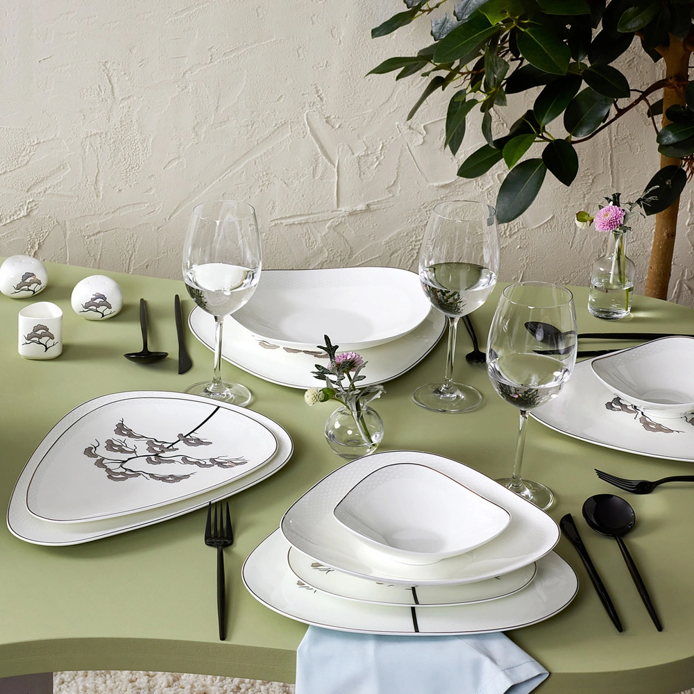 Karaca Fine Pearl Extra Fadeless 62 Parça 12 Kişilik Yemek Takımı görseli 2