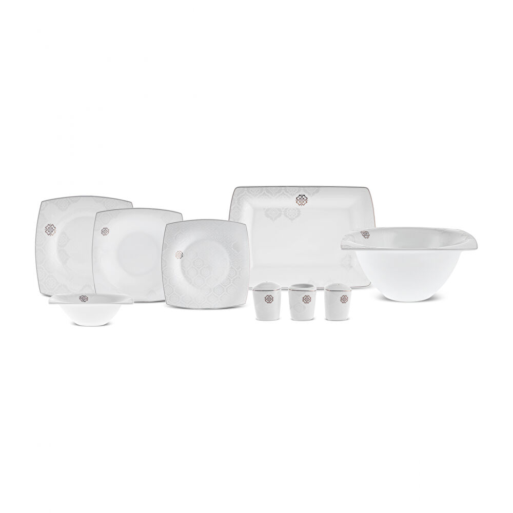 Karaca Fine Pearl Hailey 58 Parça 12 Kişilik Yemek Takımı Gold