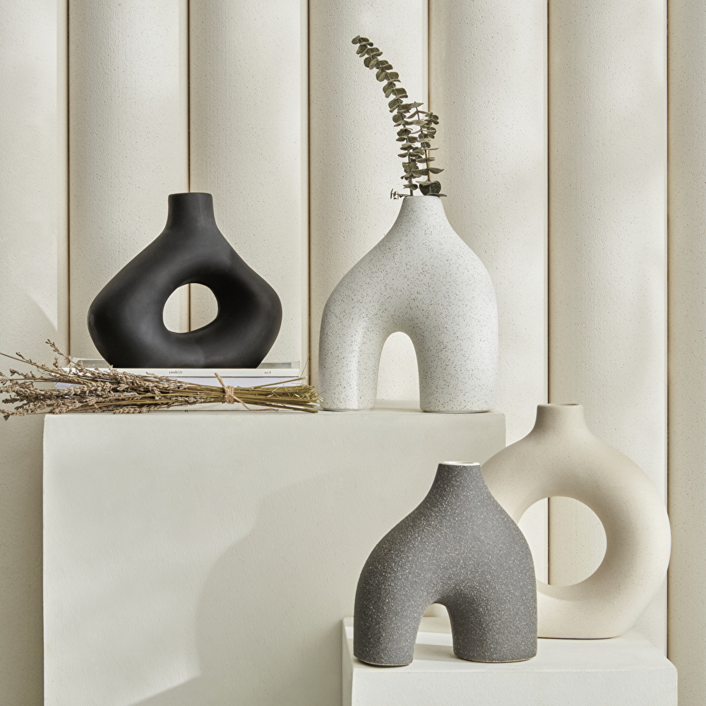 Karaca Home Lonny Beyaz Vazo 22 Cm görseli 3