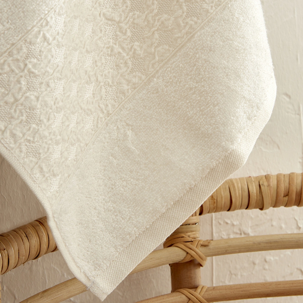 Karaca Home Pery Floslu 6 Parça Aile Banyo Seti Gri-Offwhite görseli 5
