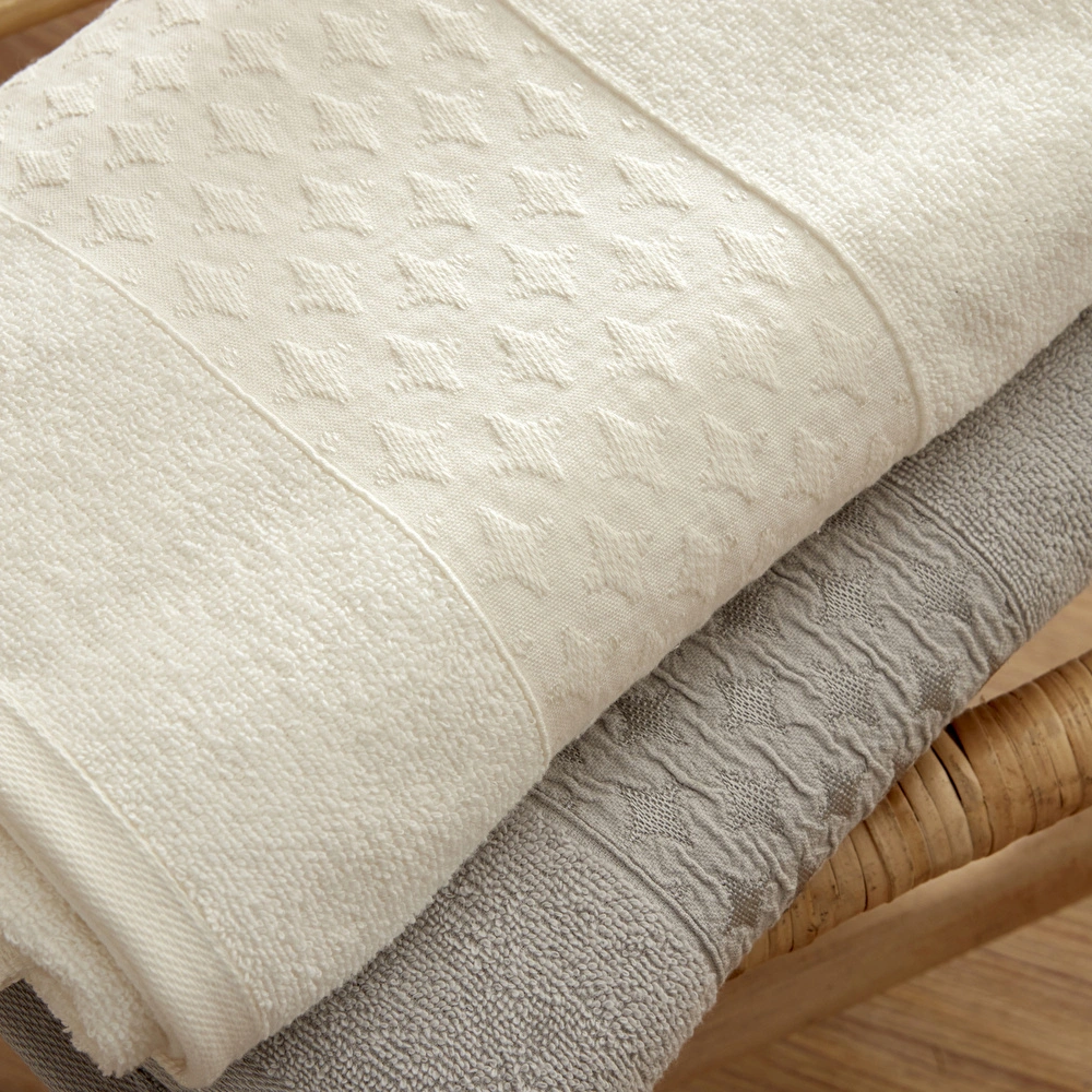 Karaca Home Pery Floslu 6 Parça Aile Banyo Seti Gri-Offwhite görseli 6