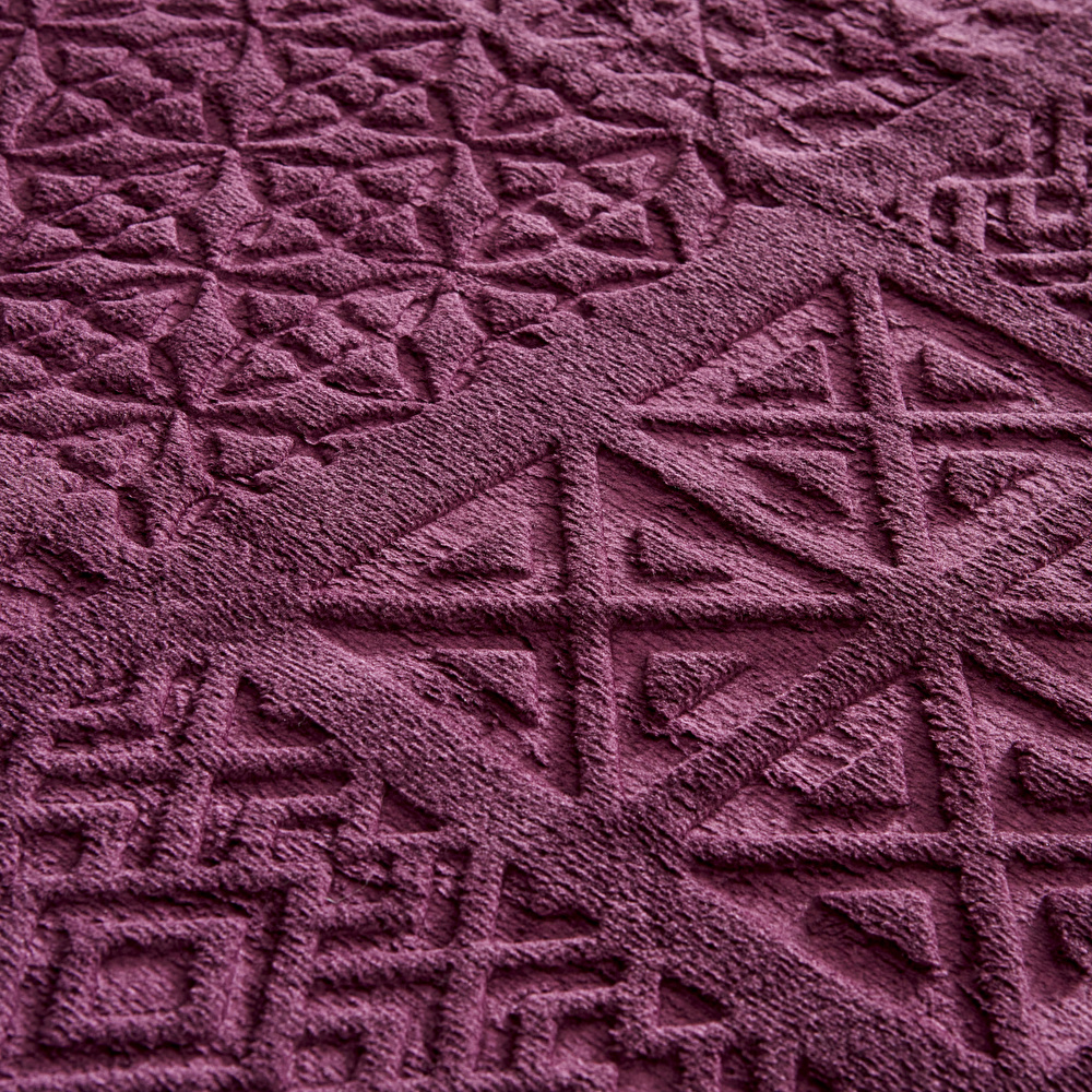 Karaca Home Blair Çift Kişilik Embos Battaniye Mürdüm 200x220 cm görseli 7