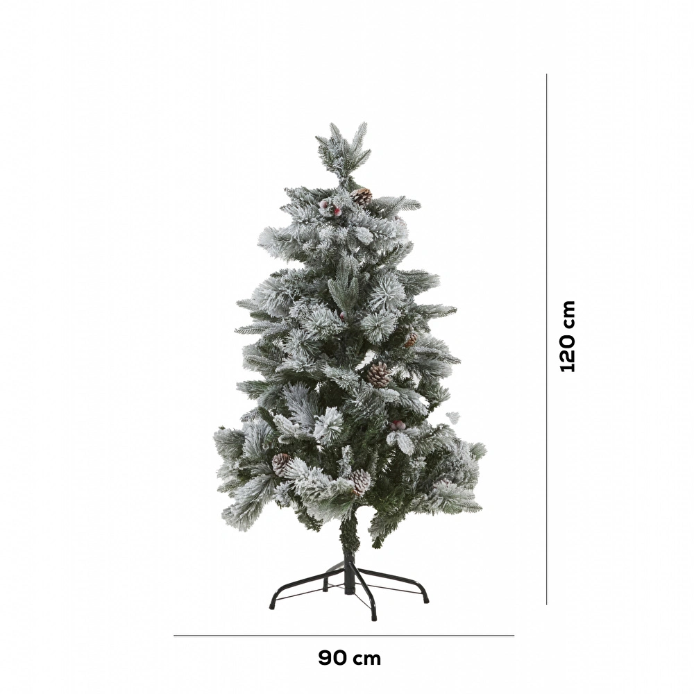 Karaca Home New Year Yılbaşı Karlı ve Kozalaklı Yılbaşı Çam Ağacı 120 Cm görseli 5