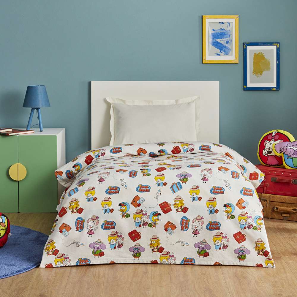 Karaca Home X Kral Şakir Travel Tek Kişilik Pike thumbnail 12