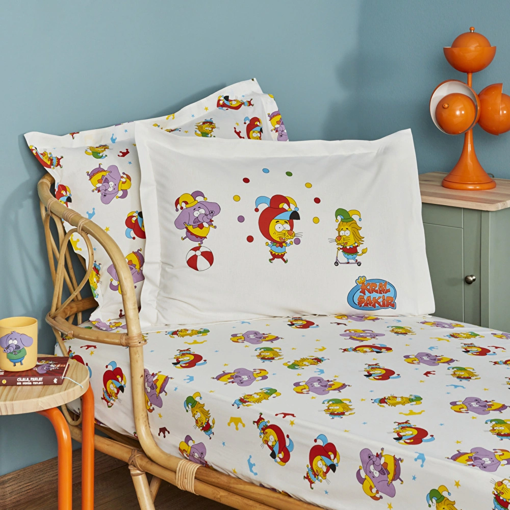 Karaca Home X Kral Şakir Circus Tek Kişilik Çarşaf Takımı görseli 1