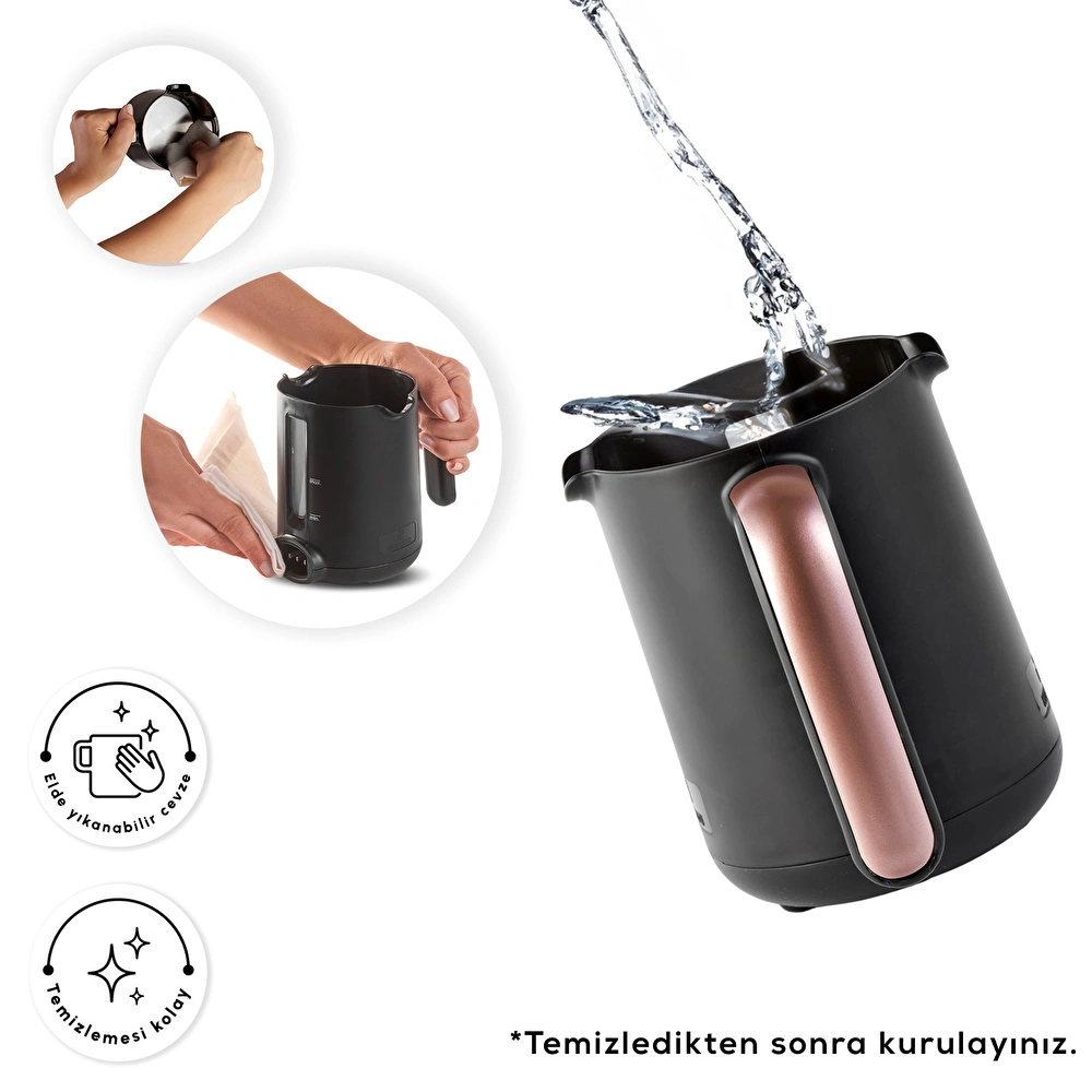 Karaca Hatır Köz Sütlü Türk Kahve Makinesi Rosegold görseli 9