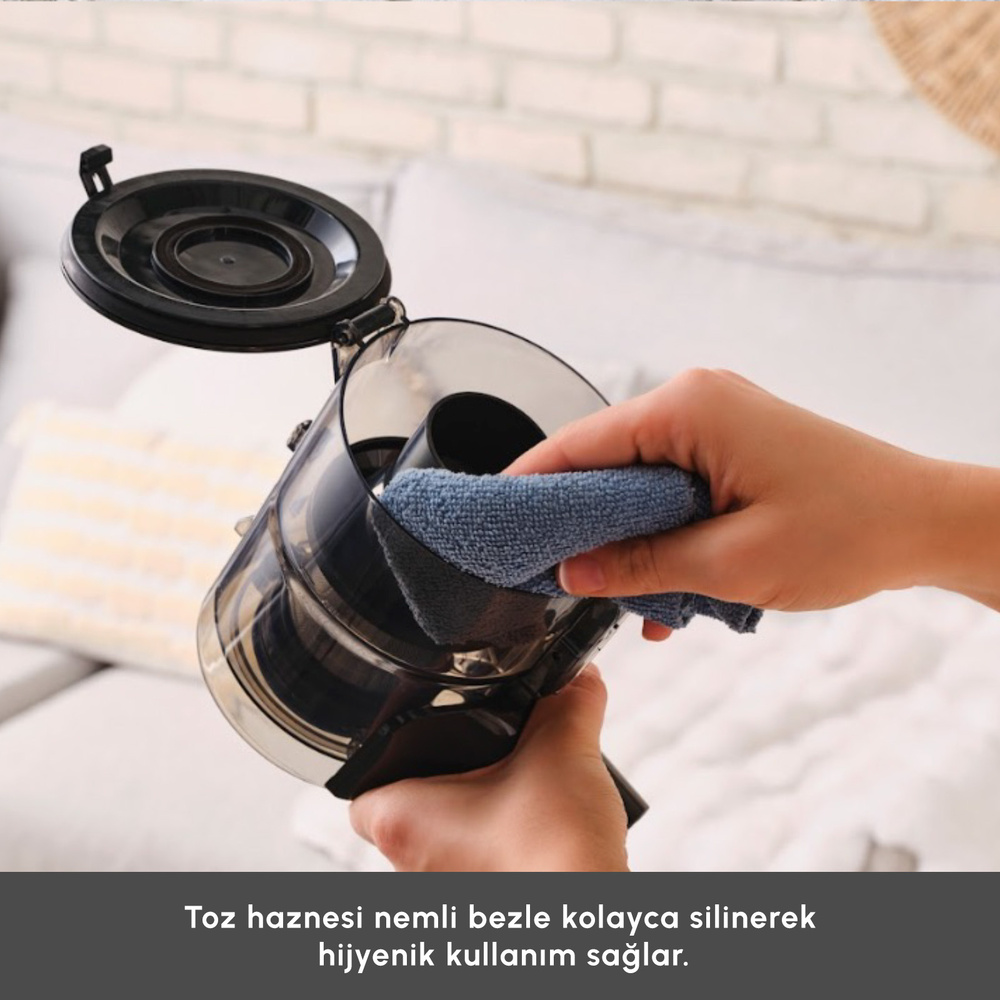 Karaca Vantuz Power Up Dikey Süpürge Rosegold görseli 13