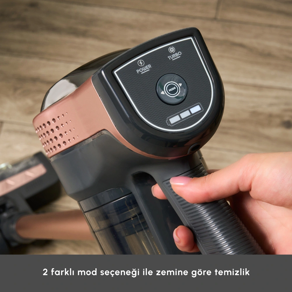 Karaca Vantuz Power Up Dikey Süpürge Rosegold görseli 6