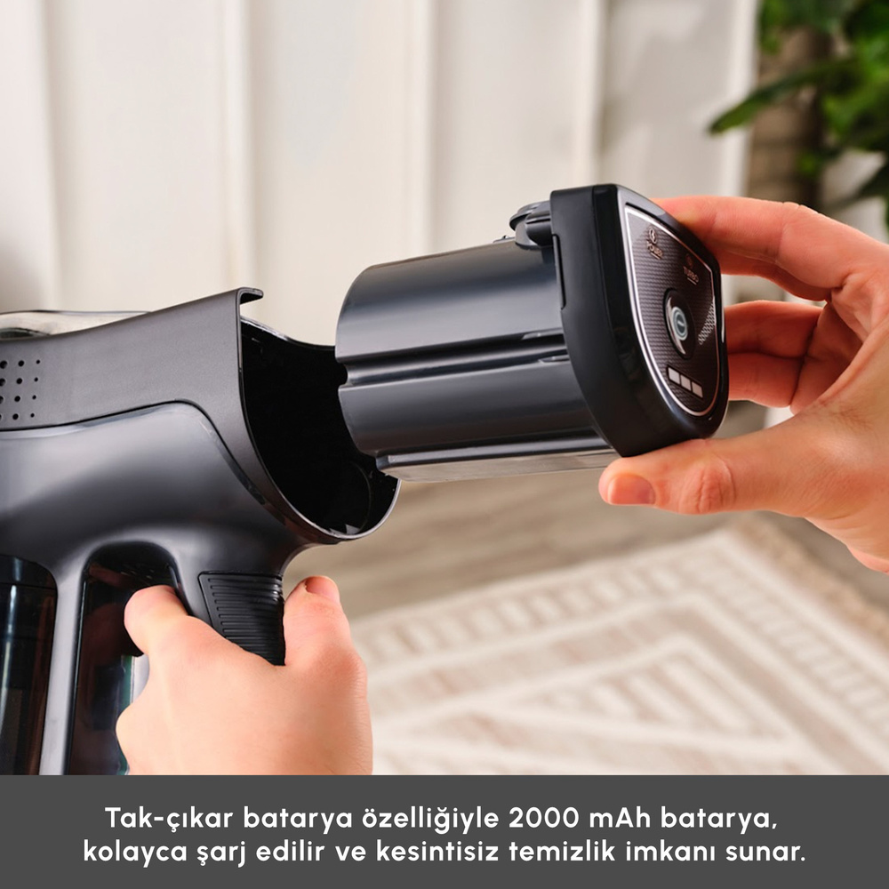 Karaca Vantuz Power Up Dikey Süpürge Rosegold görseli 12