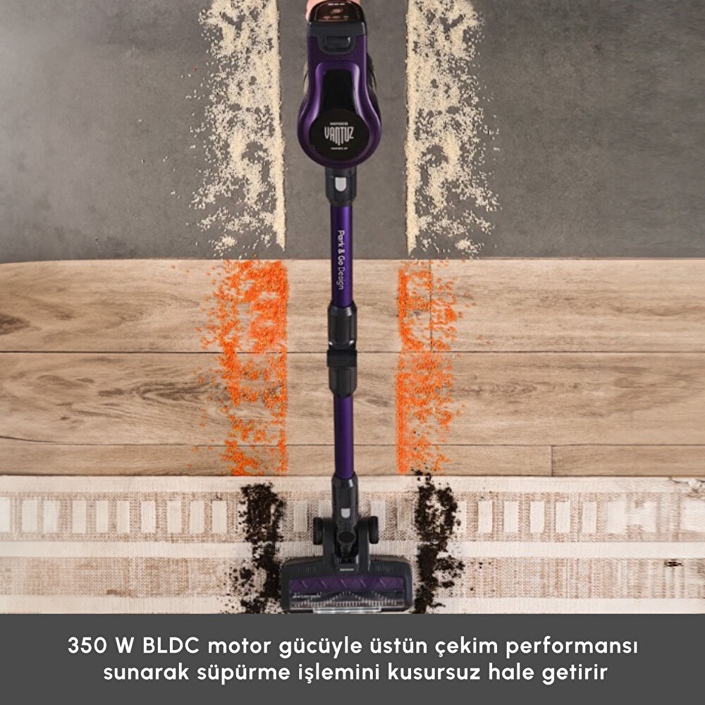 Karaca Vantuz Power Up Max Dikey Süpürge Grape Purple thumbnail 2