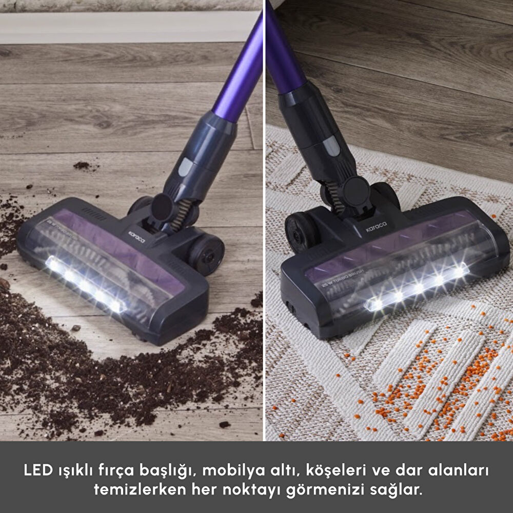 Karaca Vantuz Power Up Max Dikey Süpürge Grape Purple thumbnail 3