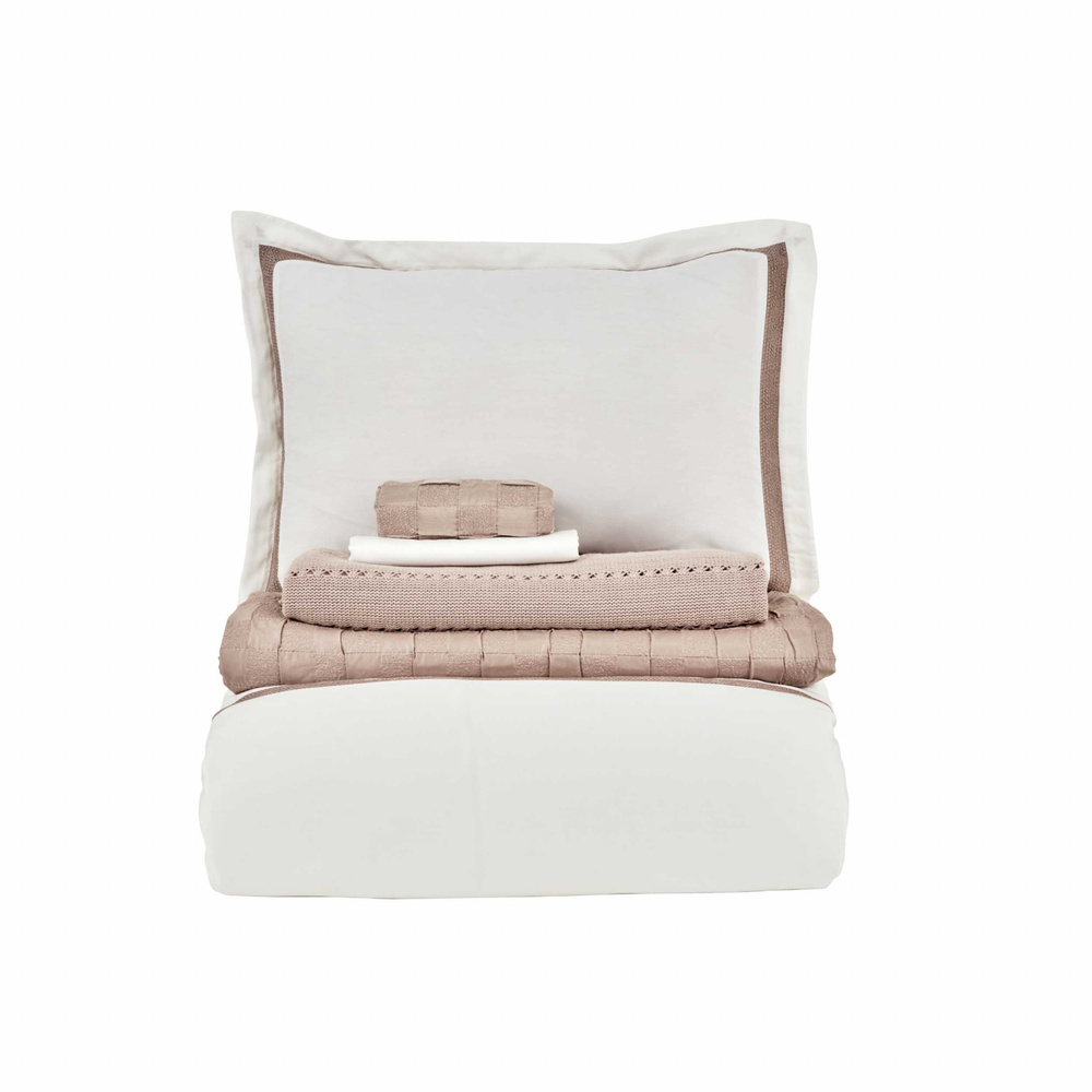 Karaca Home Bride Carina 80 Tel %100 Pamuk 8 Parça Evlilik Paketi Pudra görseli 12