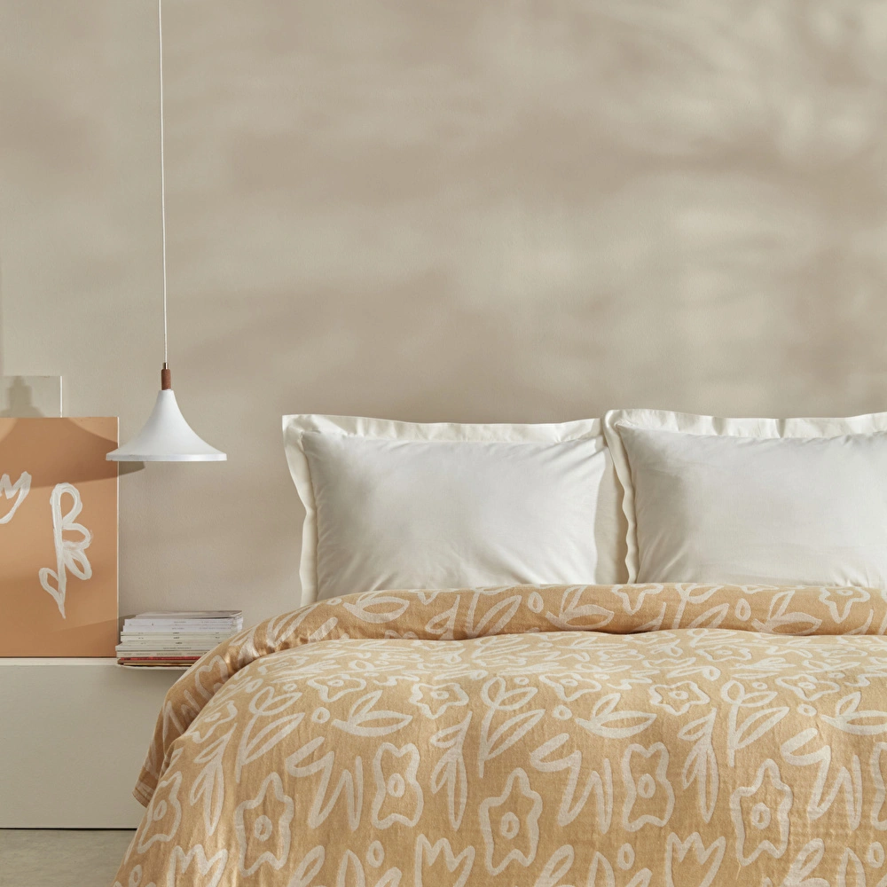Karaca Home Bouquet Çift Kişilik Müslin Pike Sarı görseli 2
