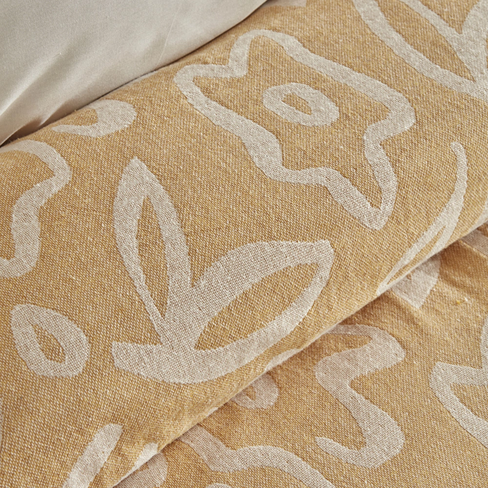 Karaca Home Bouquet Çift Kişilik Müslin Pike Sarı görseli 5
