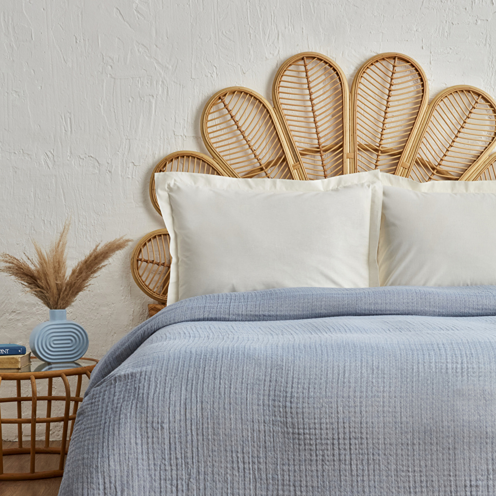 Karaca Home Perles Çift Kişilik Müslin Pike Mavi görseli 2