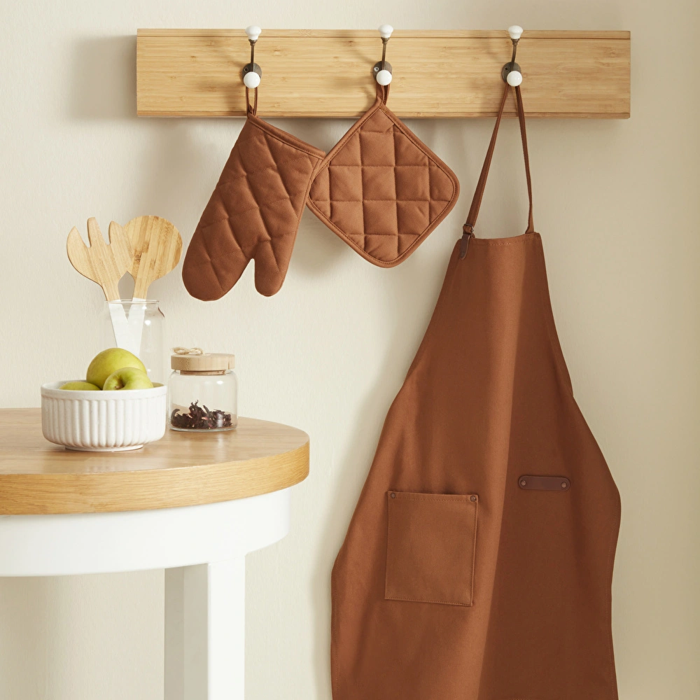 Karaca Home Lisa Gabardin Mutfak Önlüğü Terracotta  görseli 1