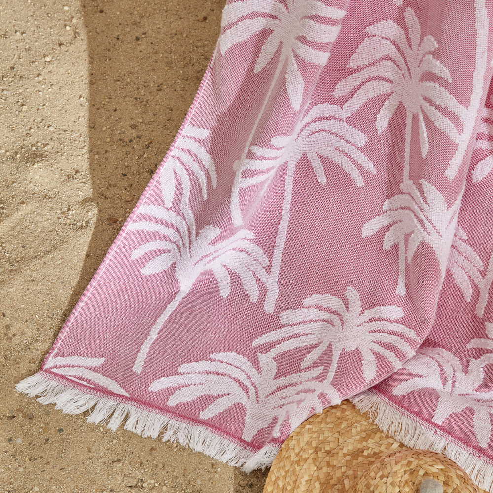 Karaca Home Palm Plaj Havlusu Fuşya  görseli 4