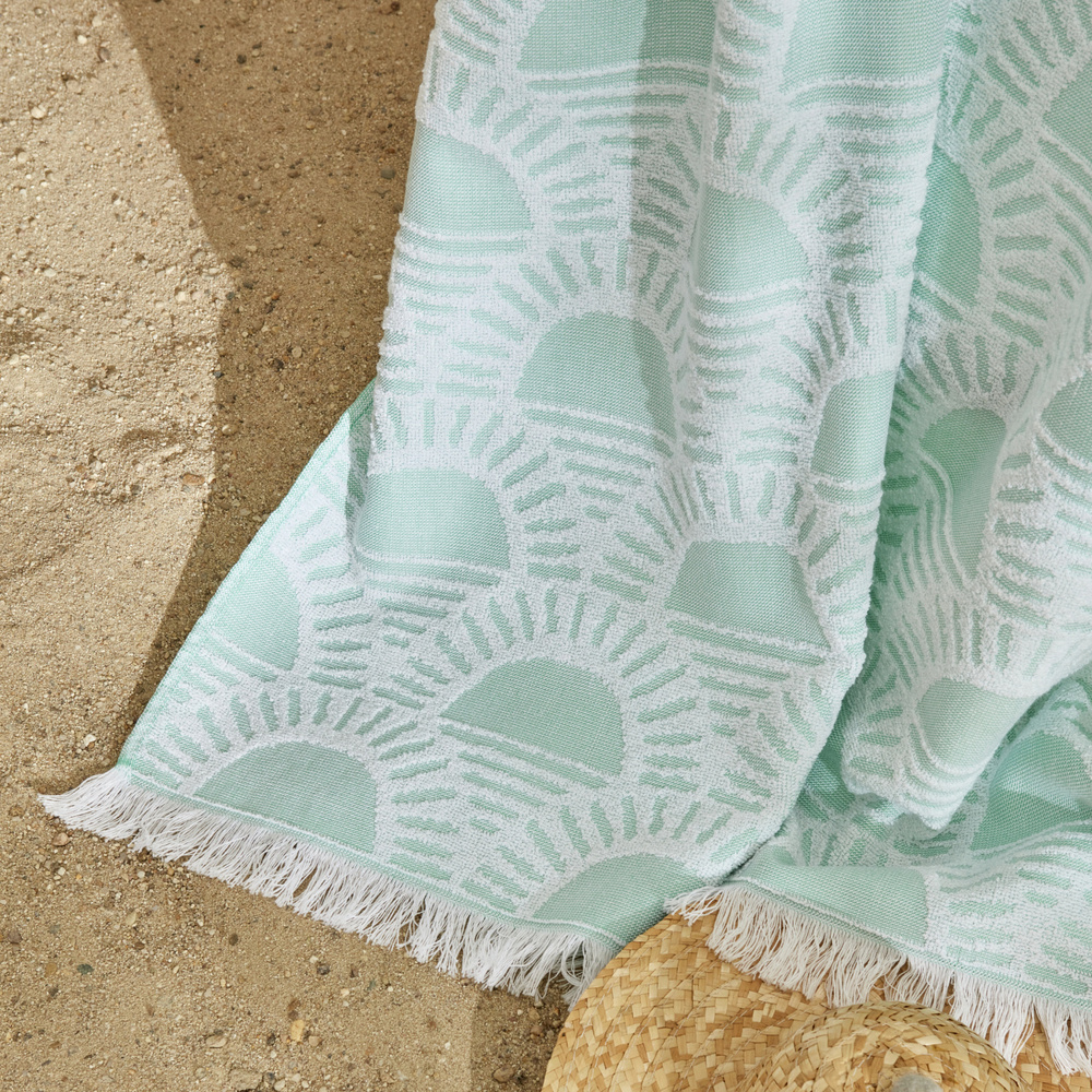 Karaca Home Sunny Plaj Havlusu Koyu Yeşil görseli 4