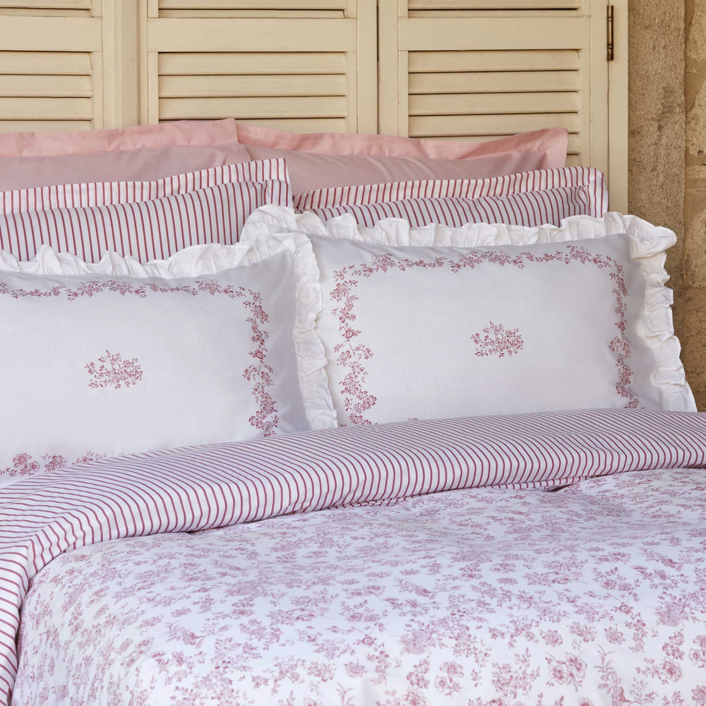 Karaca Home Versay Çift Kişilik Percale Nevresim Takımı Pembe görseli 3