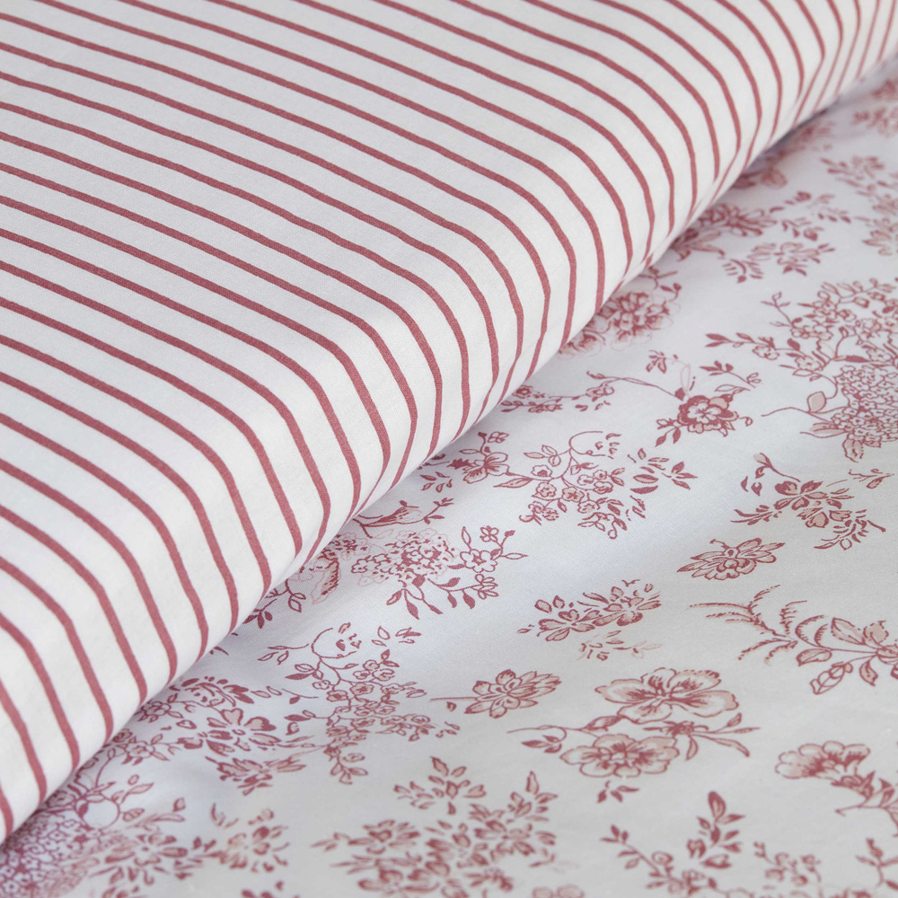 Karaca Home Versay Çift Kişilik Percale Nevresim Takımı Pembe görseli 5