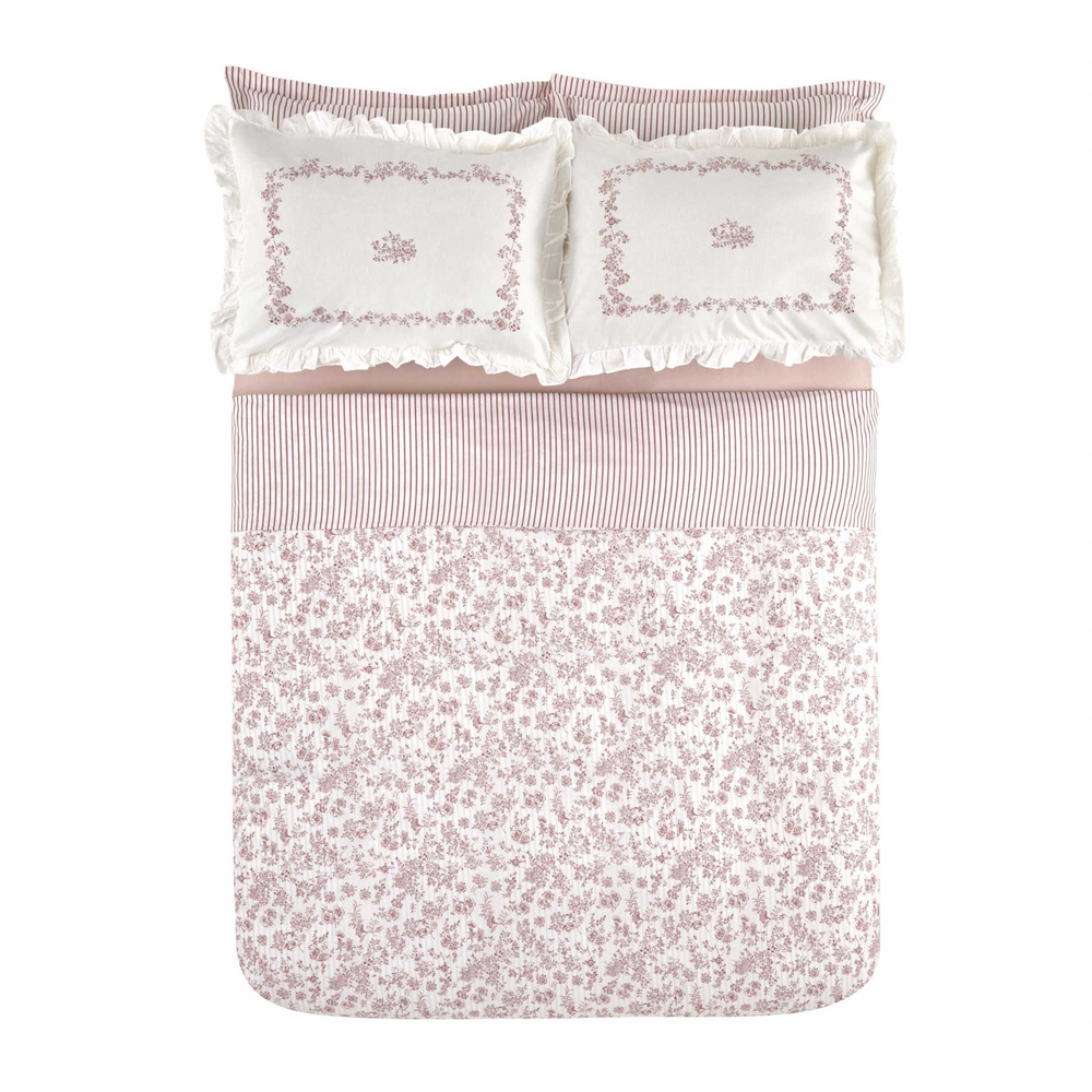 Karaca Home Versay Çift Kişilik Percale Nevresim Takımı Pembe görseli 9