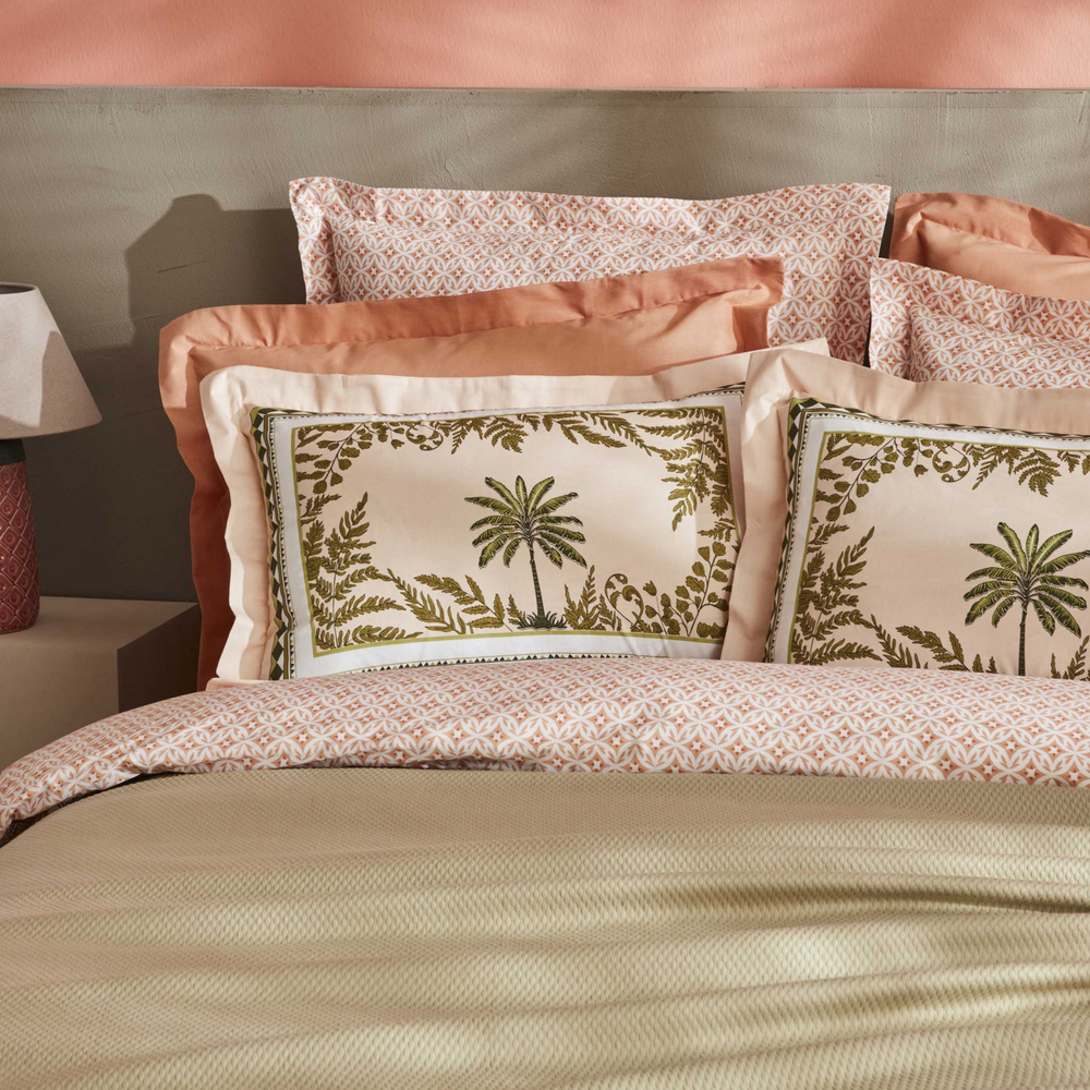 Karaca Home Afzelia Çift Kişilik Percale Nevresim Pike Hediyeli Takım Pudra görseli 2