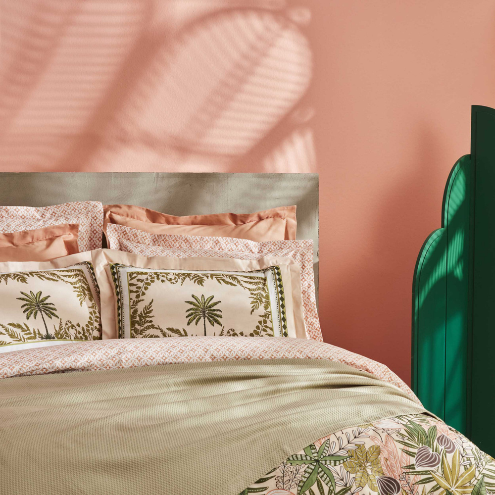 Karaca Home Afzelia Çift Kişilik Percale Nevresim Pike Hediyeli Takım Pudra görseli 3
