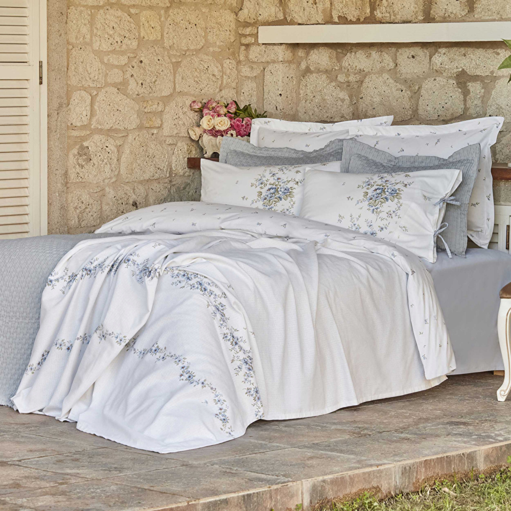 Karaca Home Chole Çift Kişilik Summer Set Mavi  görseli 2