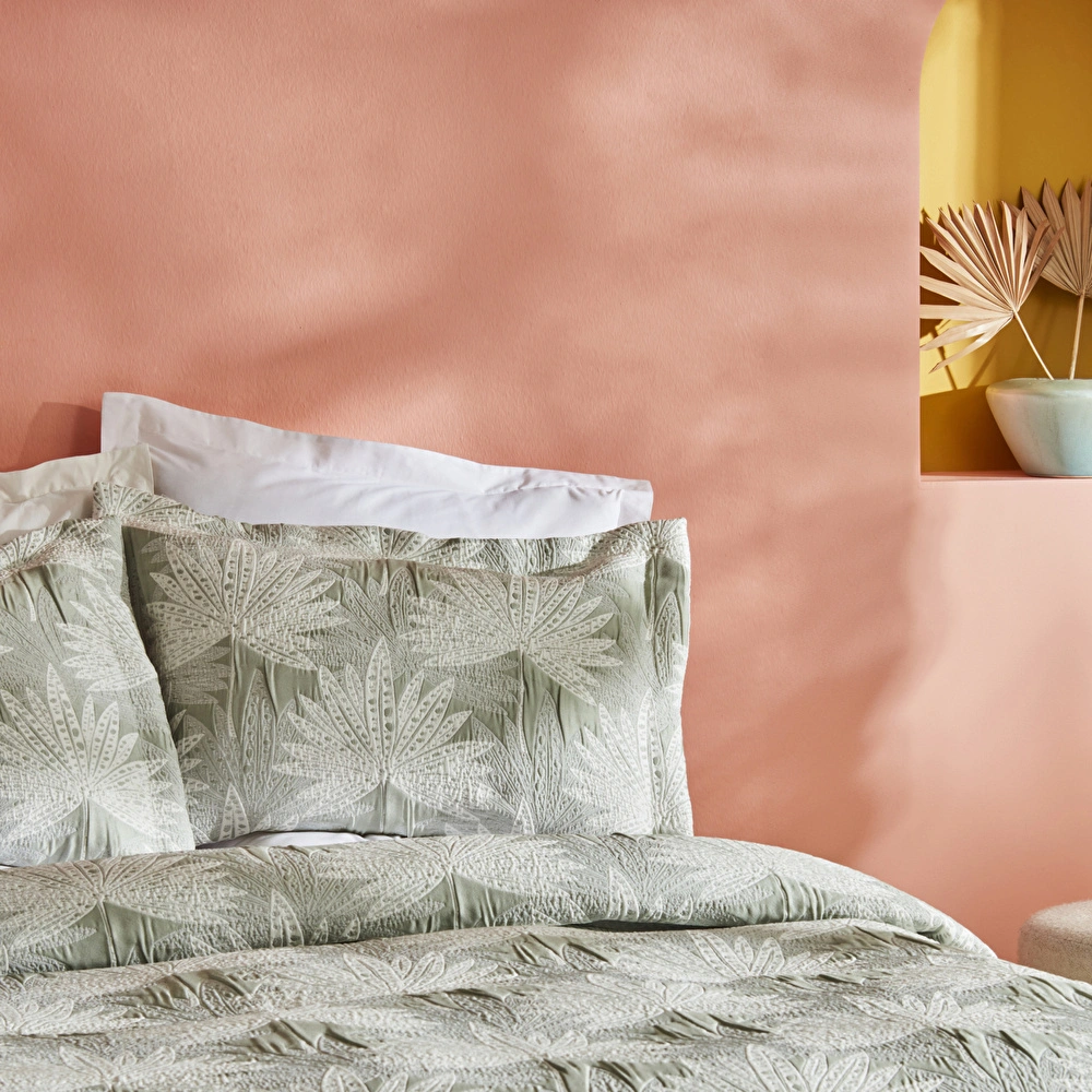 Karaca Home Reilla Çift Kişilik Yatak Örtüsü Mint görseli 2