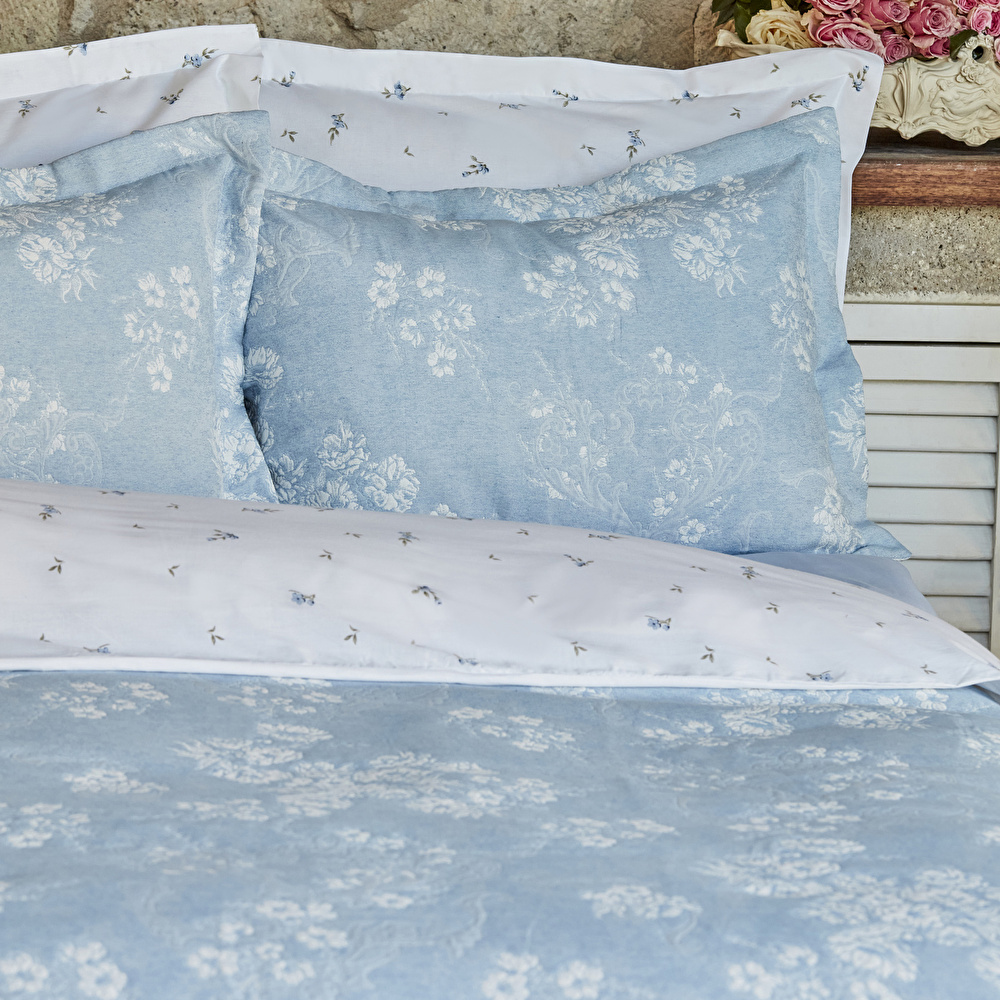 Karaca Home Charleen Çift Kişilik Yatak Örtüsü Mavi görseli 4