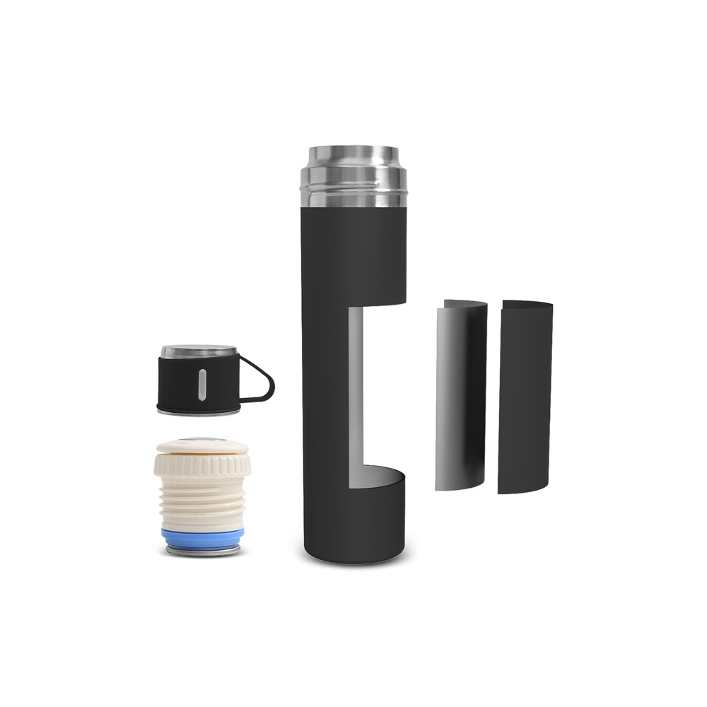 Karaca Thermosteel Nature Bardaklı Çelik Sızdırmaz Termos Siyah 550 ml görseli 6