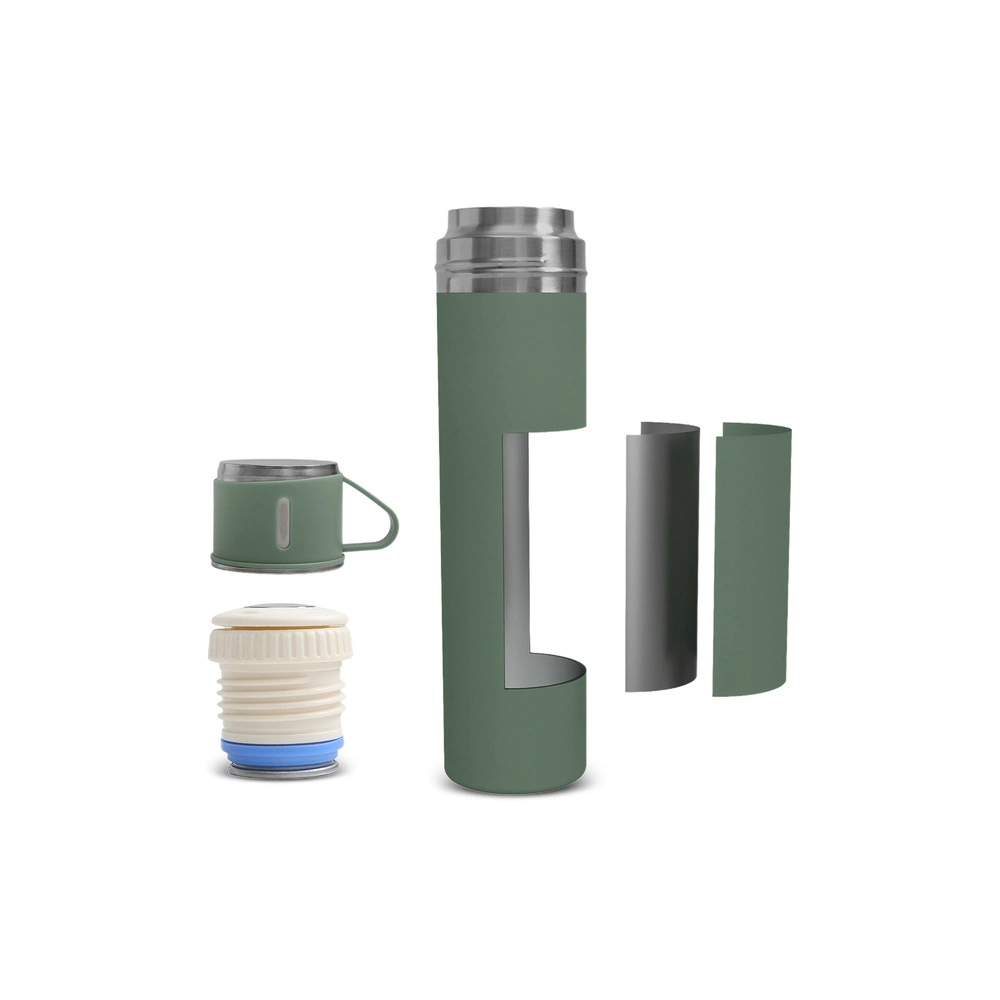 Karaca Thermosteel Nature Bardaklı Çelik Sızdırmaz Termos Haki 500 ml görseli 6