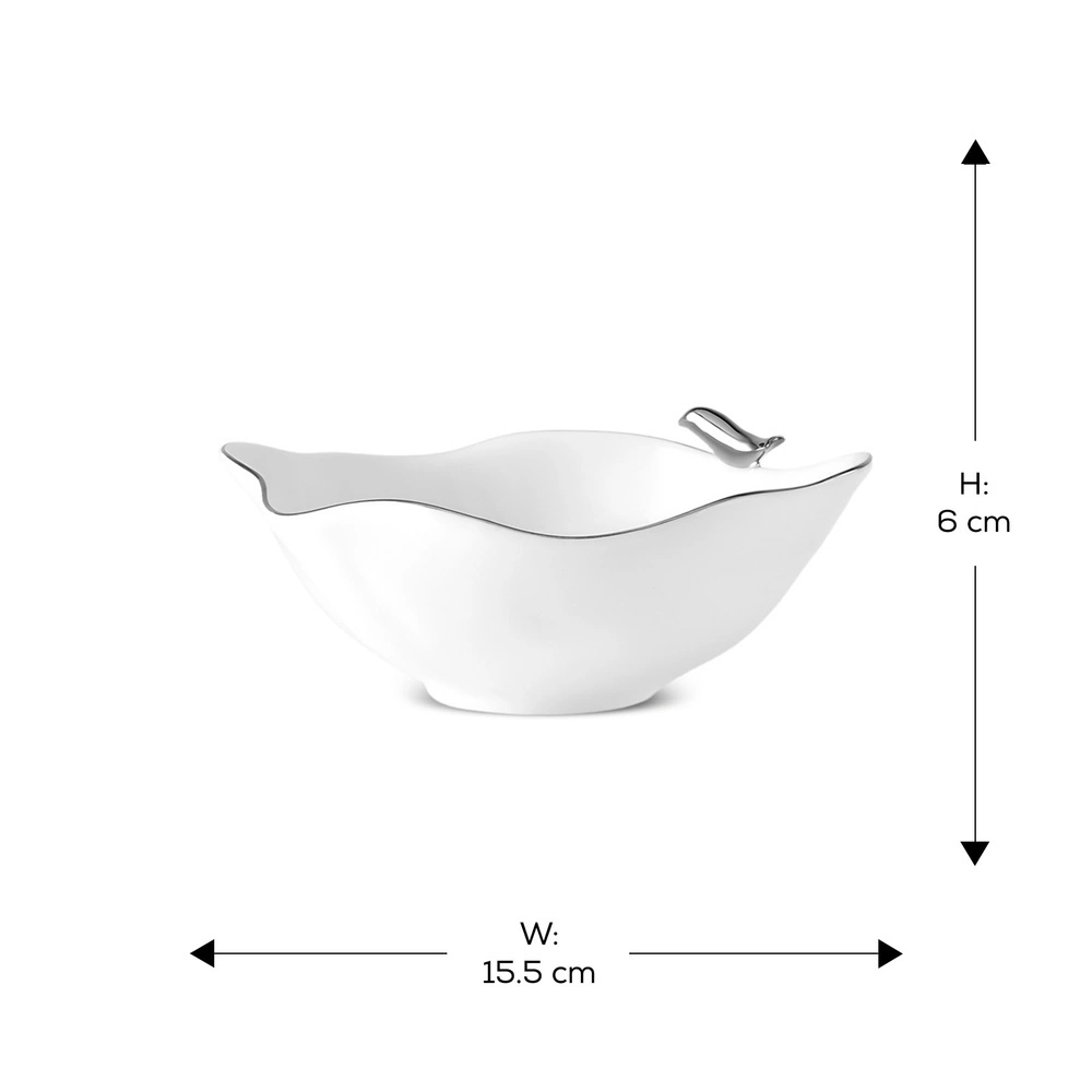 Karaca X Müge Anlı Gümüş Kuşlu Kase 15,5 cm görseli 2