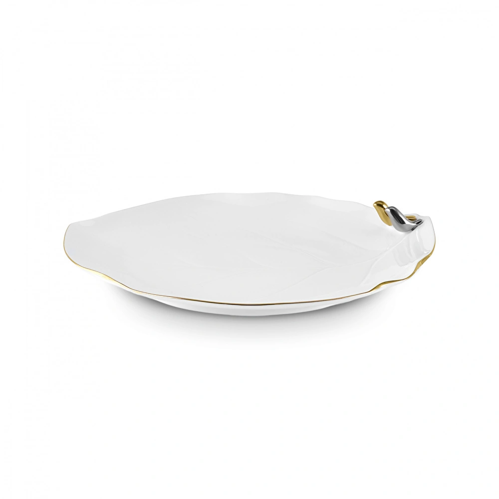 Karaca X Müge Anlı Gold Kuşlu Servis Tabağı 27 Cm görseli 1