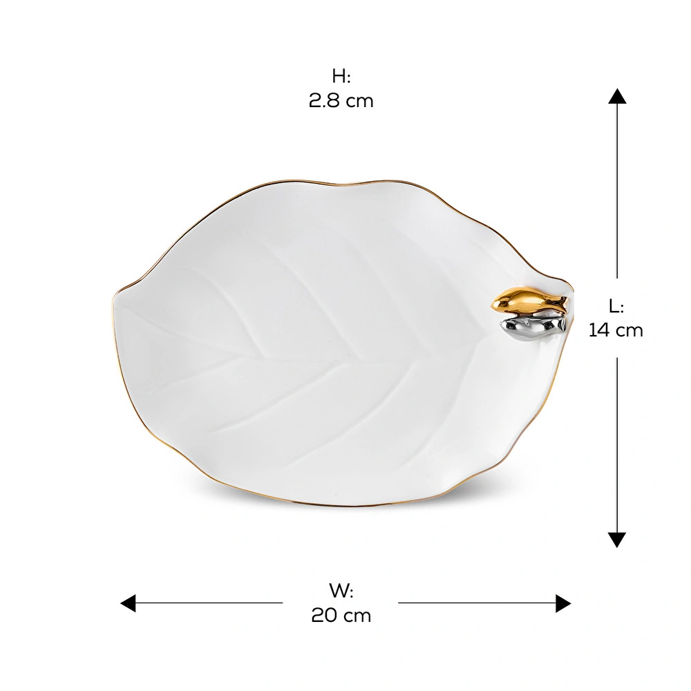 Karaca X Müge Anlı Kuşlu Kayık Tabak 20 Cm görseli 2