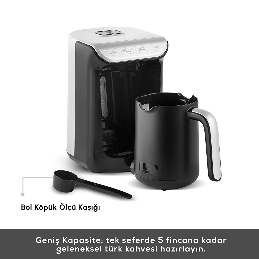 Karaca Hatır Köz Sütlü Türk Kahve Makinesi White görseli 3