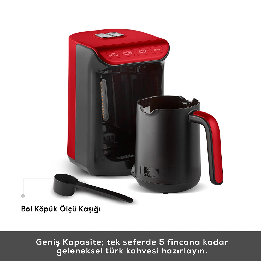 Karaca Hatır Köz Sütlü Türk Kahve Makinesi Imperial Red görseli 3