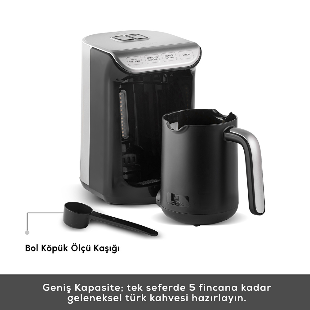 Karaca Hatır Köz Sütlü Türk Kahve Makinesi Galaxy Gray görseli 3