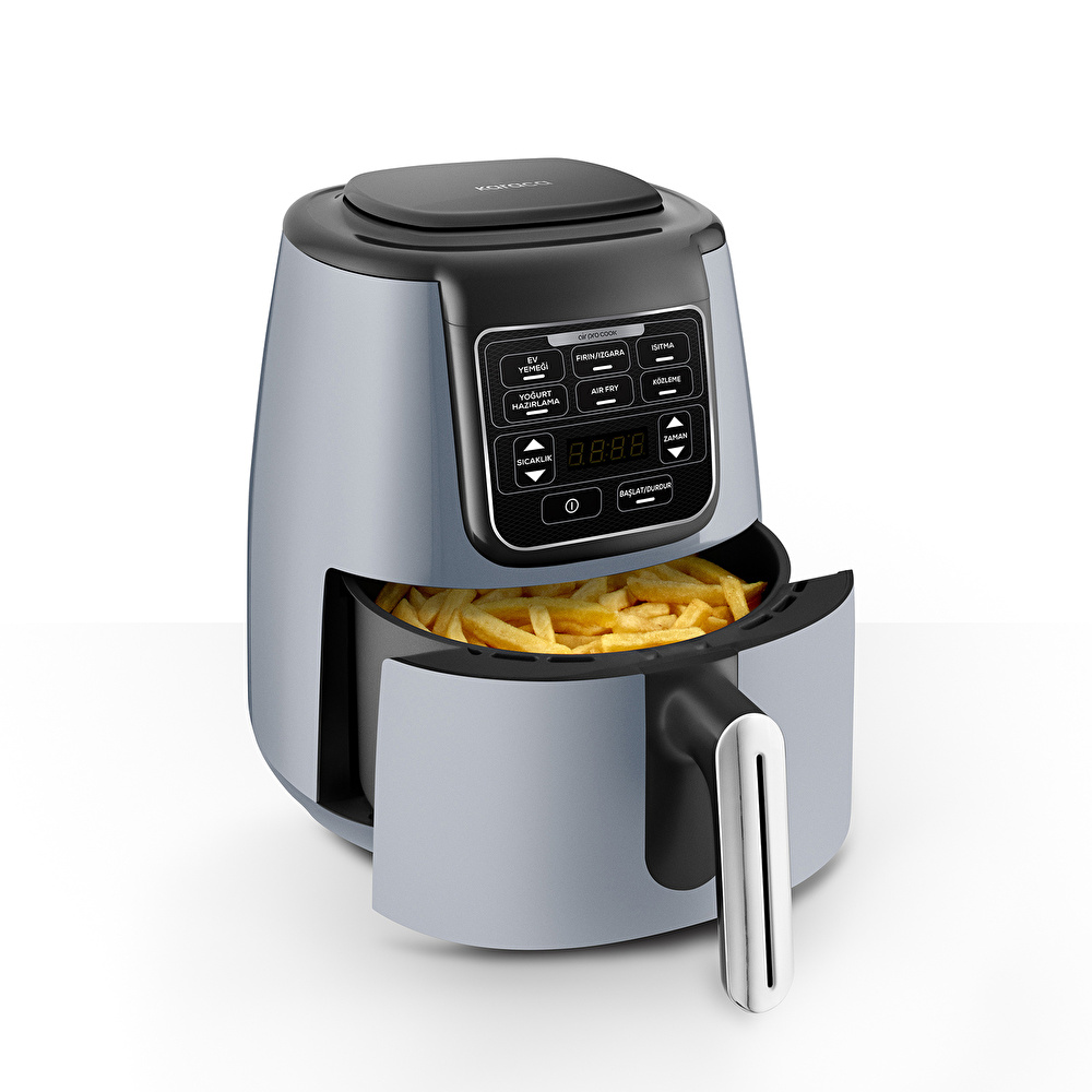 Karaca Air Pro Cook 3 In 1 XL Ev Yemeği, Közleme, Airfryer Blue Gray 4L görseli 5