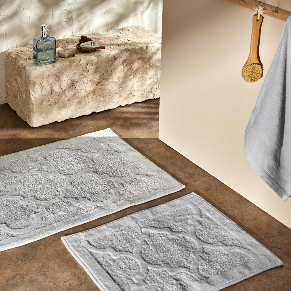 Karaca Home Katy 2 Parça Banyo Paspası Gri görseli 1