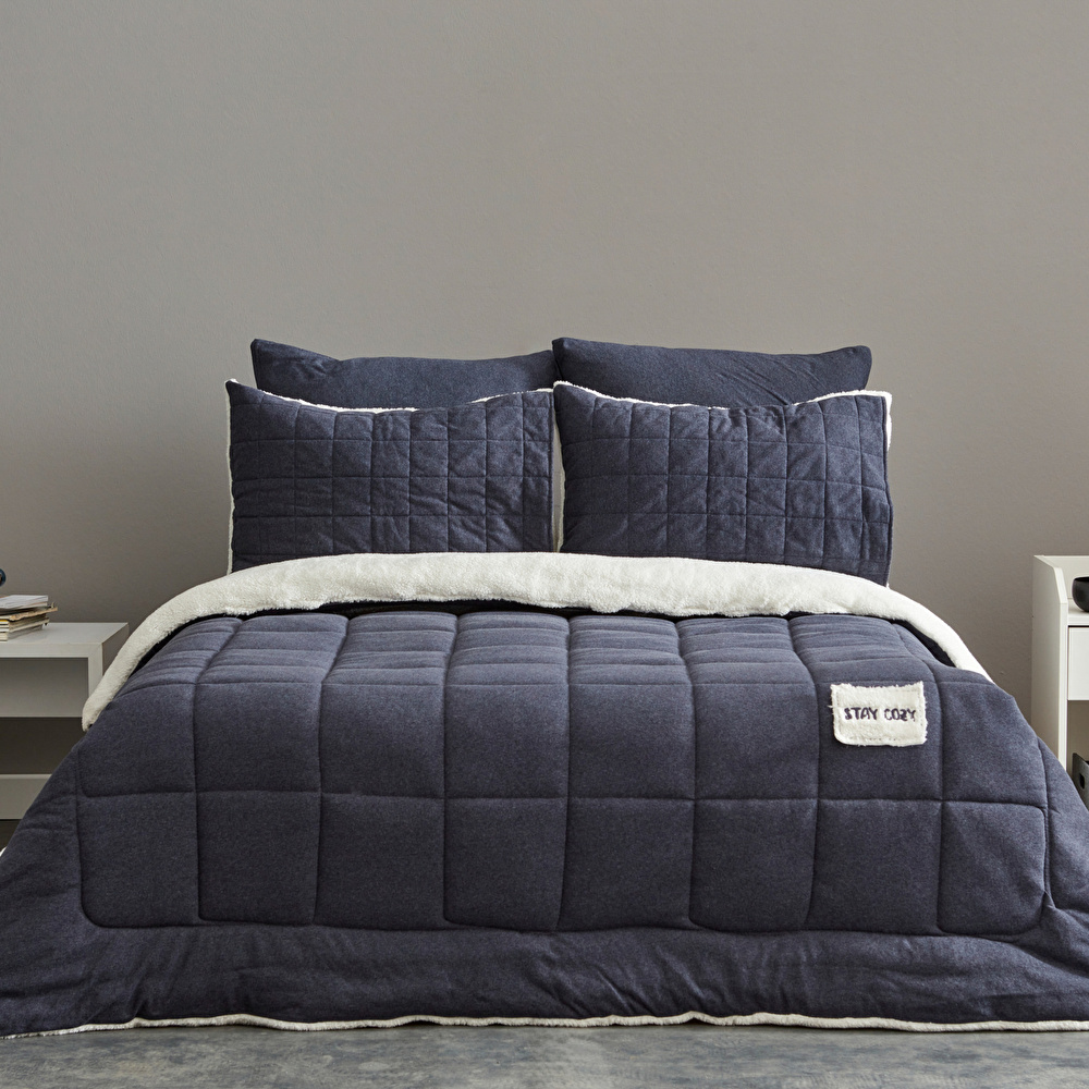 Karaca Home Star Cozy Çift Kişilik Cozyland Comfort Set Lacivert görseli 1