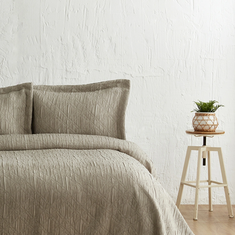 Karaca Home Angle Çift Kişilik Yatak Örtüsü Seti Adaçayı görseli 2