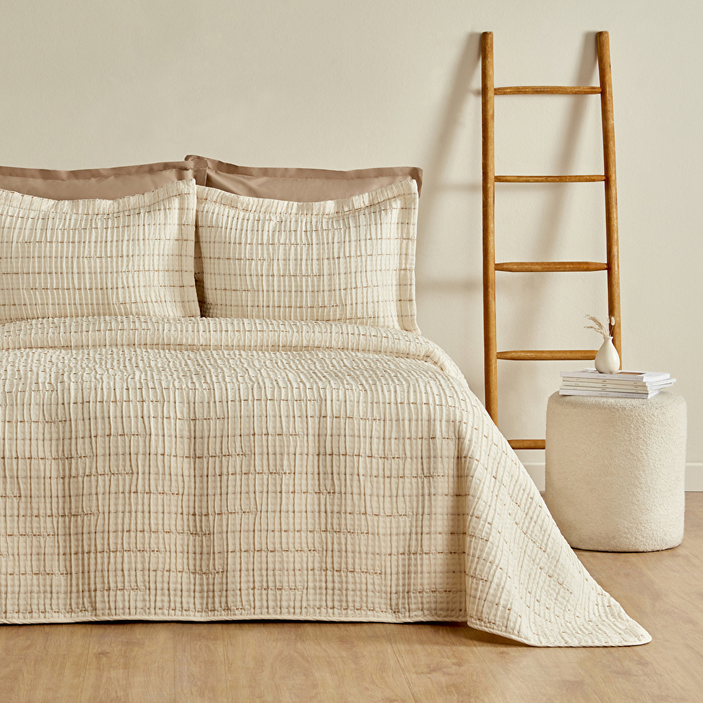 Karaca Home Peitra Çift Kişilik Jakar Comfort Set Bej görseli 1