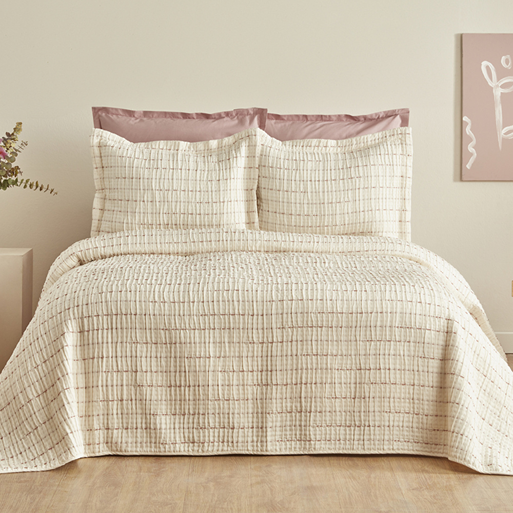 Karaca Home Peitra Çift Kişilik Jakar Comfort Set Pembe görseli 1