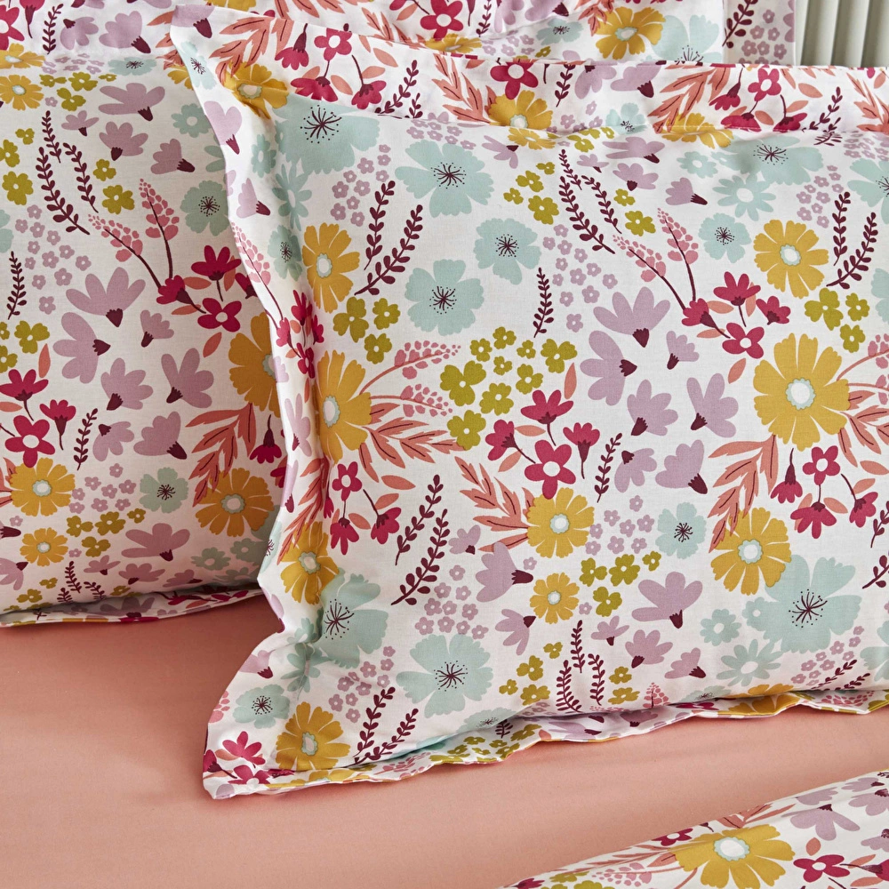 Karaca Home Nido %100 Pamuk Çift Kişilik Nevresim-Pike Hediyeli Takımı Multicolor görseli 9